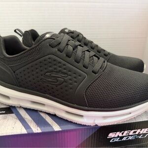 Skechers Glide-Lite Men's Black and White Sneakers